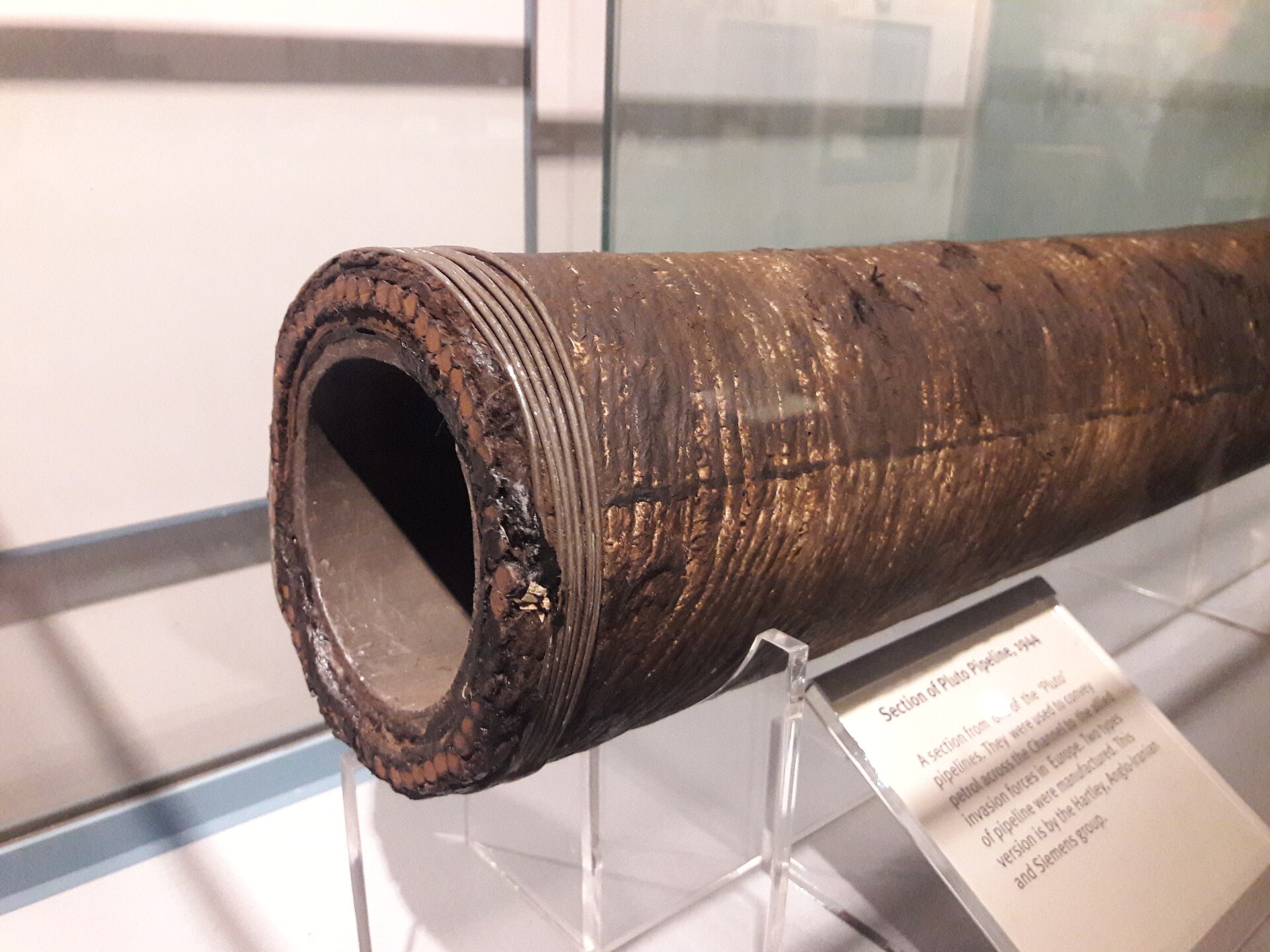 A preserved section of the PLUTO HAIS pipeline, the cross-Channel petrol line